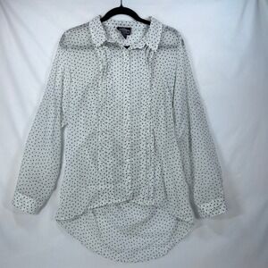 NWT Vintage Angie Polka Dot Open Back Blouse – Y2K Sheer Pinup Top (L)